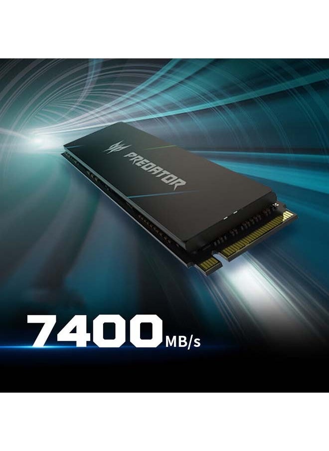 Predator - Predator GM7000 2TB M.2 SSD 2280 NVMe Gen4 Internal Gaming SSD, Compatible with PS5 Up to 7400MB/s - BL.9BWWR.106 - Image 1