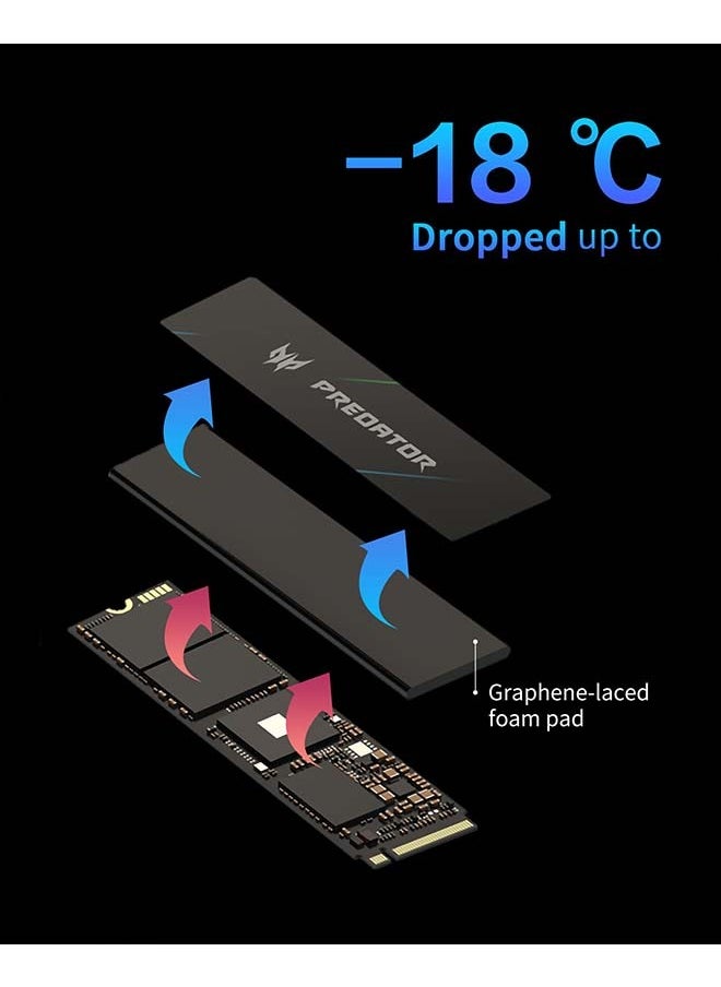Predator - Predator GM7000 2TB M.2 SSD 2280 NVMe Gen4 Internal Gaming SSD, Compatible with PS5 Up to 7400MB/s - BL.9BWWR.106 - Image 1