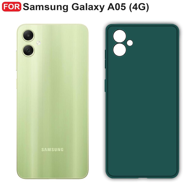 Cedo Samsung Galaxy A05 / F05 / M05 (4G) Back Cover | Camera Bump Protection & Inner Velvet Fabric Lining | Ultra Slim Matte Soft Rubberised Case Cover (Green) - Image 2