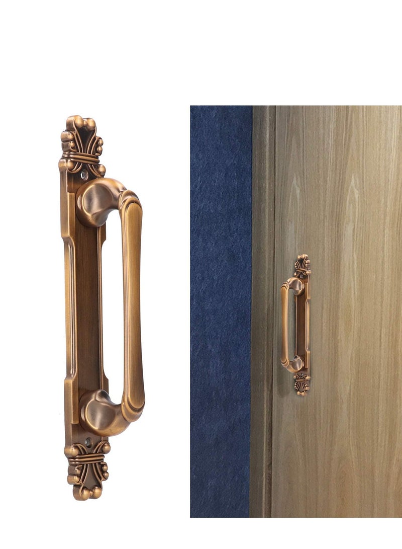 KASTWAVE Vintage Door Handle, European Style Door Pull Handle, Antique Door Handles with Back Plate, Rustic Barn Door Grab, Gates, Sheds, Garages, Sliding Barn Doors (11x1.7x2.2inch) - Image 3