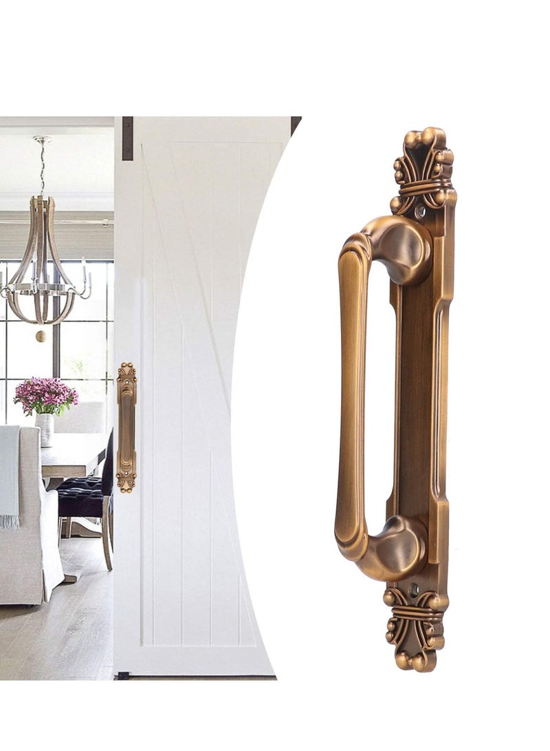 KASTWAVE Vintage Door Handle, European Style Door Pull Handle, Antique Door Handles with Back Plate, Rustic Barn Door Grab, Gates, Sheds, Garages, Sliding Barn Doors (11x1.7x2.2inch) - Image 4