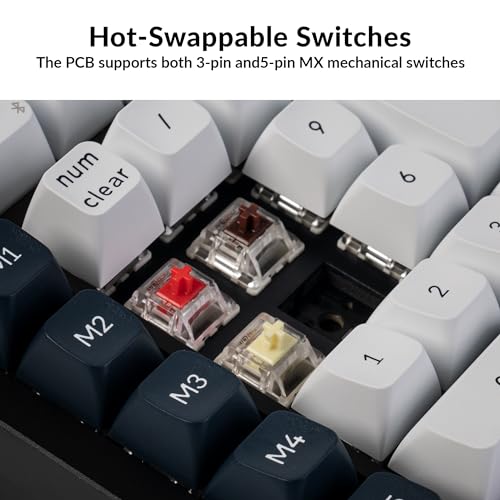 Keychron Q0 Max Wireless Custom Mechanical Numpad, 2.4 GHz/Bluetooth 5.1/Wired QMK Number Pad, RGB Hot-Swappable with Gateron Banana Switch for Laptop Mac Windows Linux - Black - Image 3