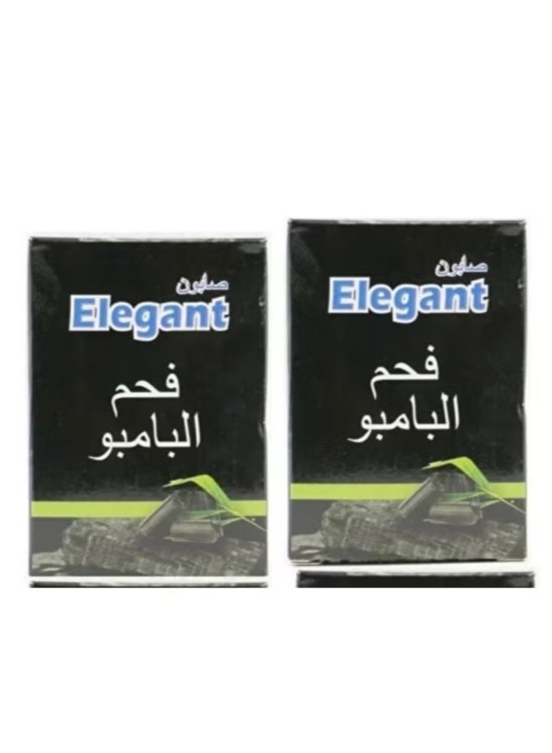 صابون الفحم المصنوع من الخيزران للتنظيف العميق للبشرة، 100 جرام (قطعتان)