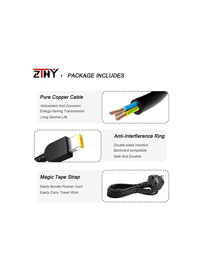 ZTHY 230W Slim Tip Ac Adapter Laptop Charger Replacement For Lenovo Ideapad Legion Y540 Y545 Y740 Y730 Y900 Y910 Y7000 Thinkpad P50 P51 P52 P53 P70 P71 W540 W541 T540P Power Supply - Image 5