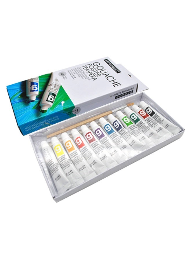 ART RANGERS Gouache Color Paint Set Of 12x6 ml - Image 4
