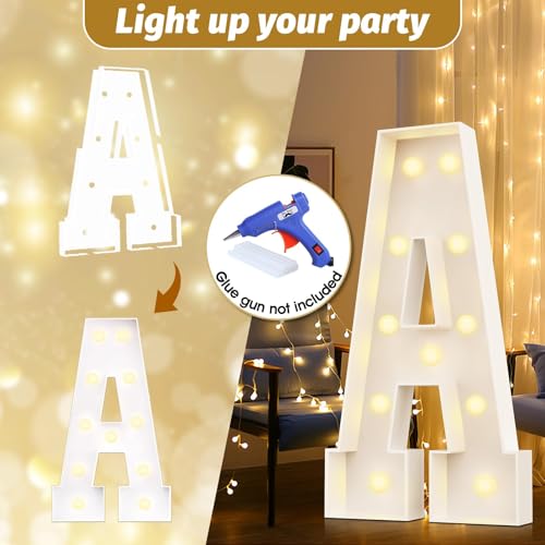 Ledido 4FT Marquee Light Up Numbers 50, Marquee Numbers 4 Feet Tall for Birthday, Anniversary,Graduation Party Decorations,Big 50th Birthday Number for Party Decor,Warm White Large Lighted Number 50 - Image 4