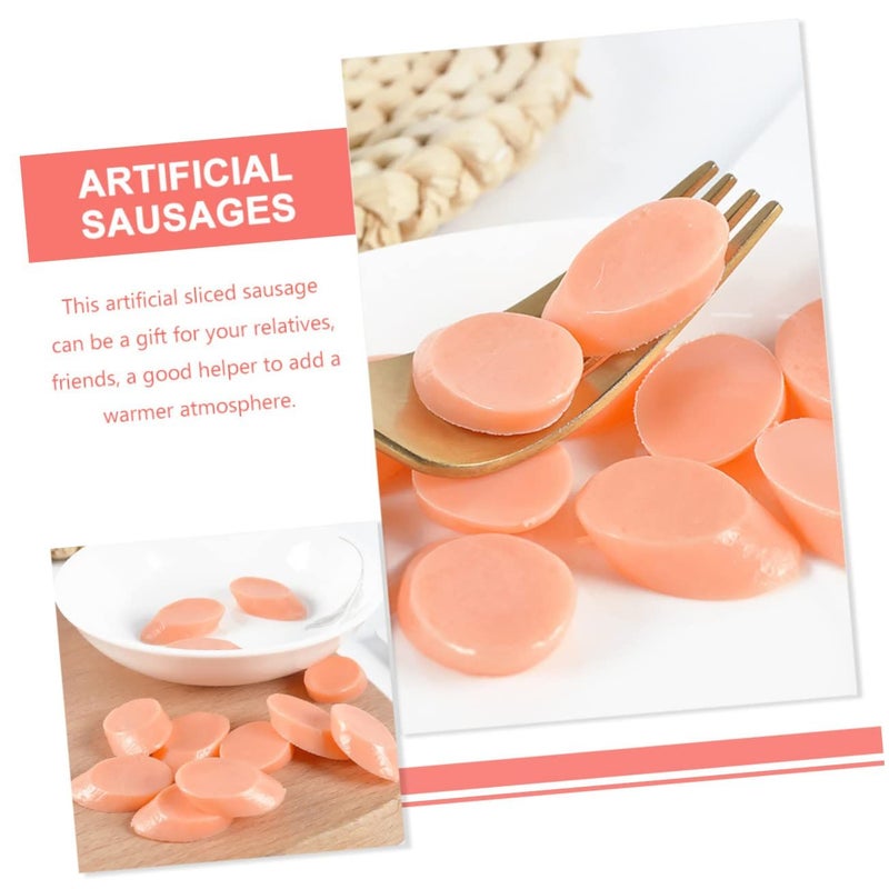 30 Pieces Realistic Sausage Slices Artificial Ham Photo Props For Photography Decoration Creative Display Farmhouse Setting - Image 5