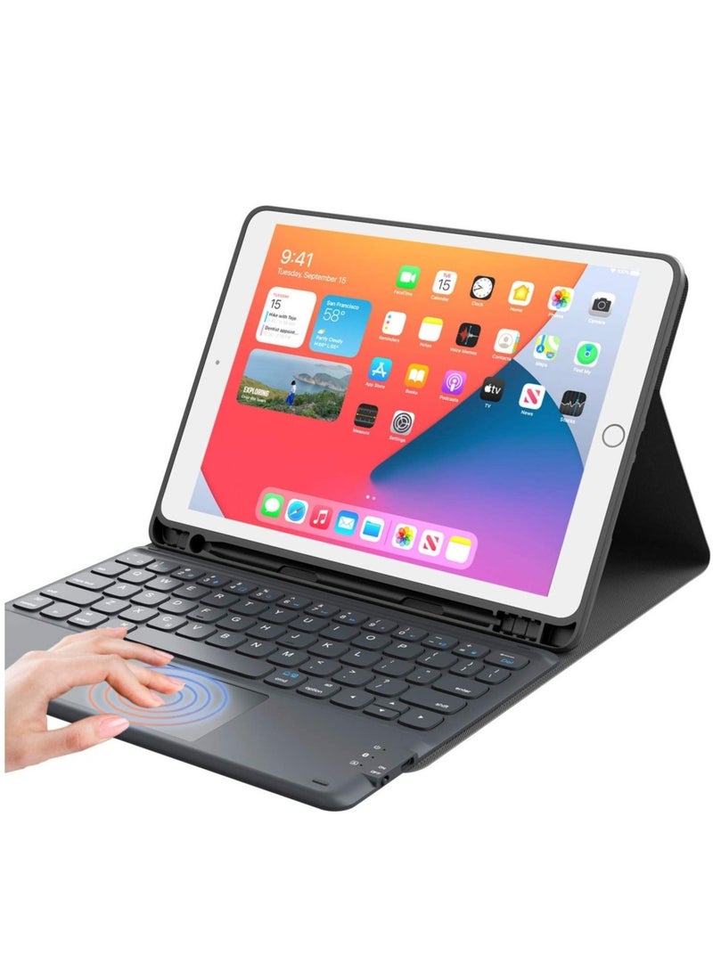 MUNTAQI iPad Keyboard 9th Generation, Keyboard for iPad 8th Generation/7th Gen iPad, Black, 10.2"/10.5 - Image 1