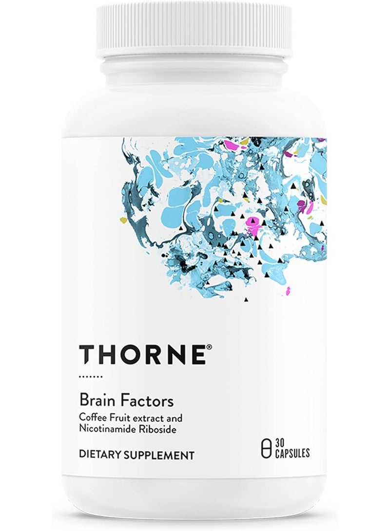 Thorne عوامل الدماغ - مستخلص فاكهة القهوة ونيكوتيناميد ريبوسيد، مكمل غذائي | 30 كبسولة - Image 1
