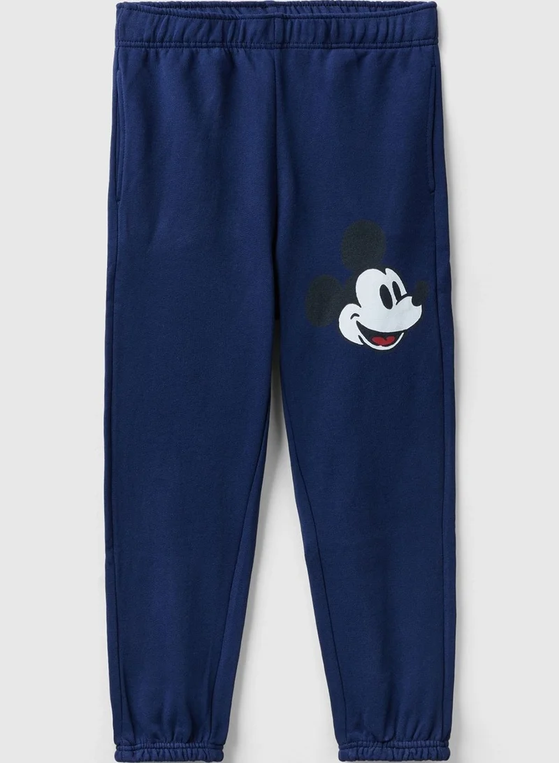 UNITED COLORS OF BENETTON Boys' Back Pocket Disney Mickey Mouse Printed Sweatpants