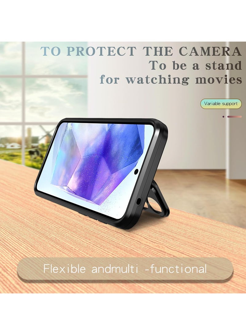 samsung a55 cover hybrid Full Protection Case Magnetic Wireless Charging Case Stand Camera protection TPU For samsung galaxy a55