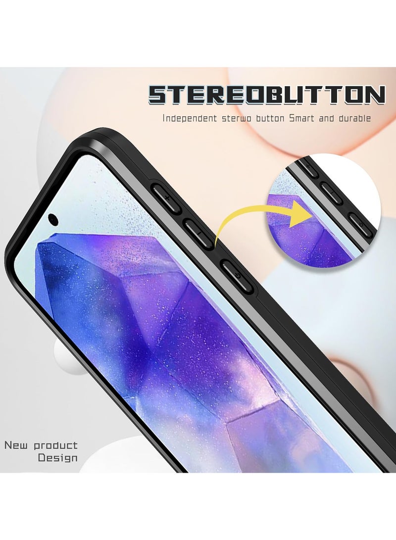 samsung a55 cover hybrid Full Protection Case Magnetic Wireless Charging Case Stand Camera protection TPU For samsung galaxy a55