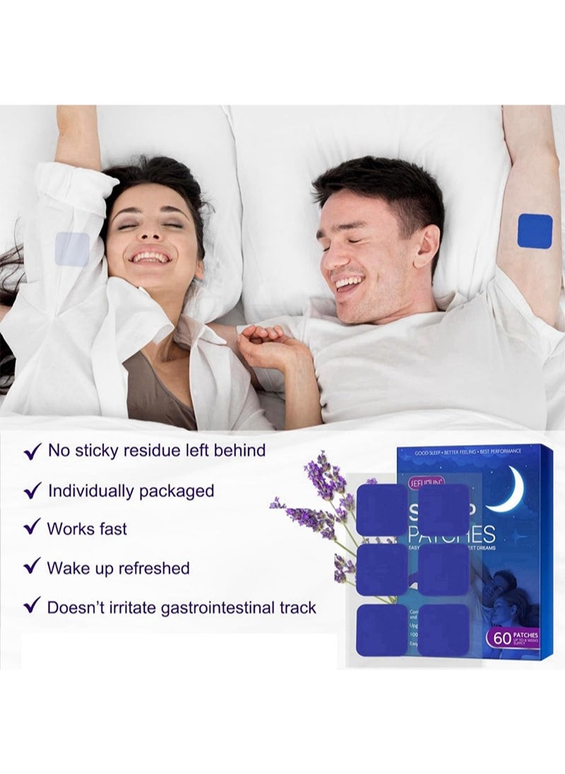 Sefudun - Sleep Patches Sleep Support Patches for Men and Women Sleep Patches for Adults Extra Strength Insomnia Better All Natural Cruelty Free Sleep Aid Alternative 60 Patche - Image 1