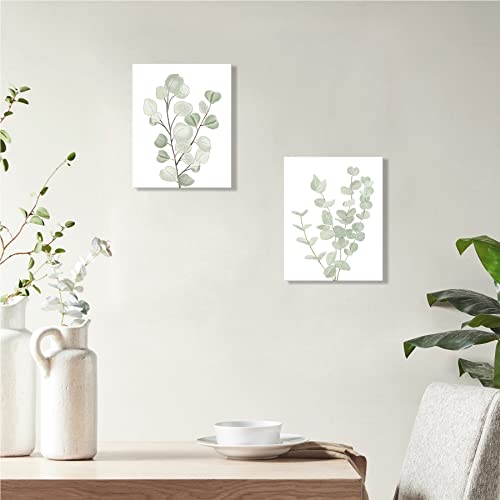 Drsoum FRAMED Botanical Plant Canvas Wall Art,Boho Plant Wall Decor for Bedroom,Minimalist Floral Prints for Living Room,Light Green Botanical Art Painting for Office,Set of 4,8”x 10” - Image 3