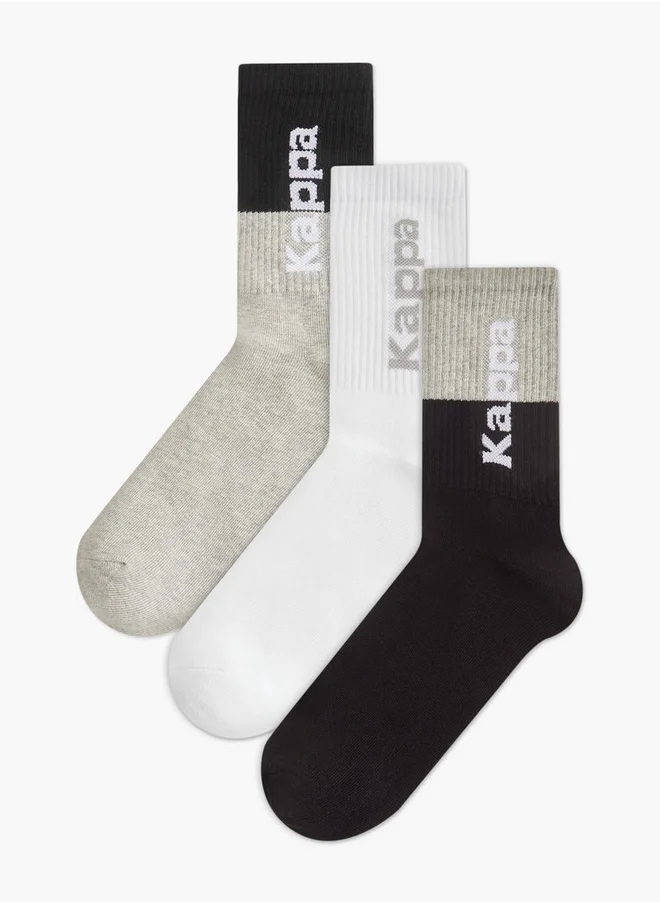 كابا Textured Non Terry Crew Length Socks - Set of 3