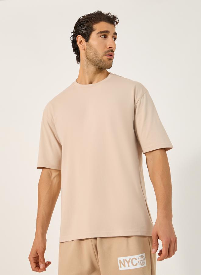 Styli Graphic Print Round Neck Oversized T-Shirt - Image 3