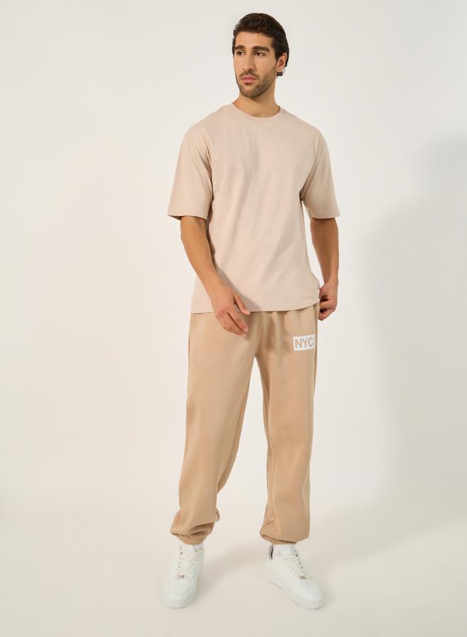 Styli Graphic Print Round Neck Oversized T-Shirt - Image 2