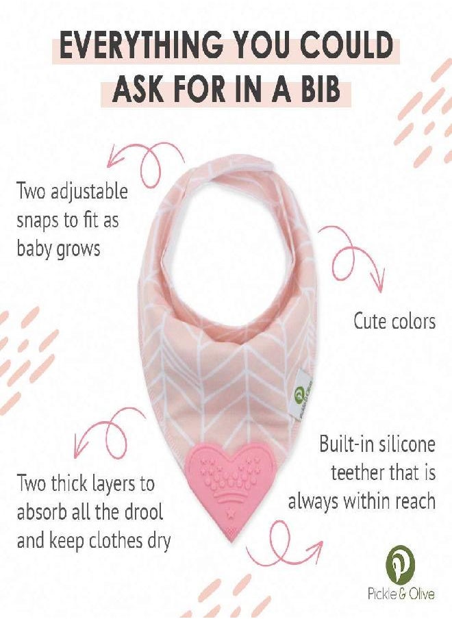 Baby Girl Bandana Teething Bibs - Attached Heart Teether - Set of 4 - Pink - pzsku/ZA28A2271789C1DCD2DE6Z/45/_/1686567603/bdf16a3f-c094-487d-83f9-b3bad0ddfe48