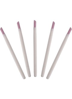 mollensiuer 5 Pieces Pumice Stone Nail File for Cuticles Nail Peeling Pen Stick Cuticle Remover Trimmer Quartz Scrubs Stone Cuticle Stick Pen MultiFunctional Fingernail Toenail Polishing Sanding Pen StickWhite 