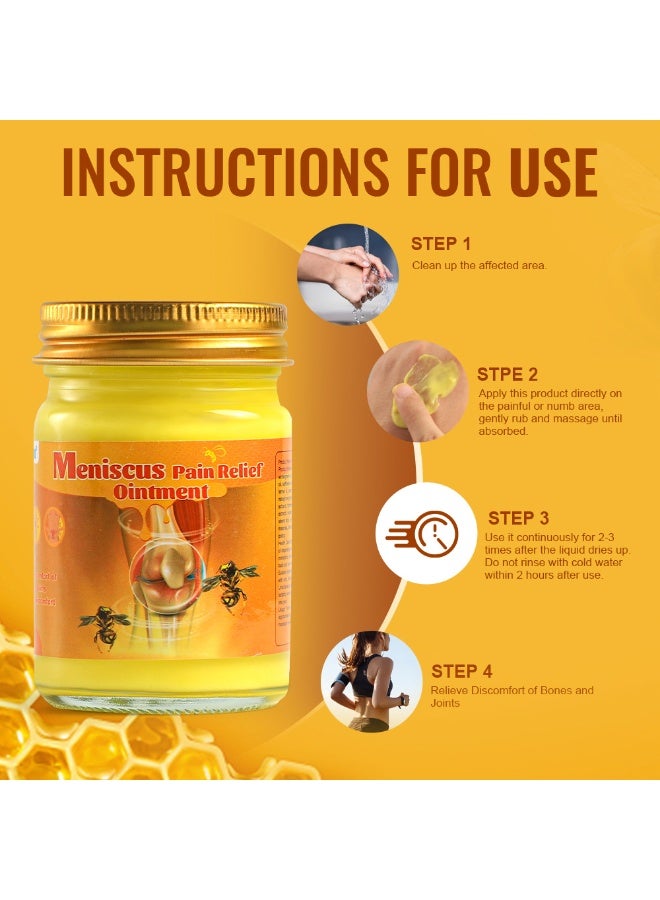 سوميفون 3 عبوات: مرهم مسكن لآلام الغضروف الهلالي، مرهم بسم النحل، لتخفيف آلام المفاصل والعضلات والمفاصل، وتخفيف آلام الرقبة والكتفين والظهر والوركين والركبتين والقدمين، كريم لتخفيف آلام العضلات 50 غرامًا. - Image 3