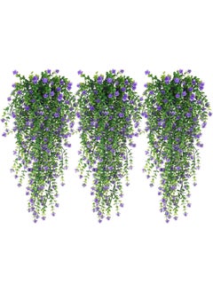 Generic Eucalyptus Camellia Wall Hanging Decor Purple 
