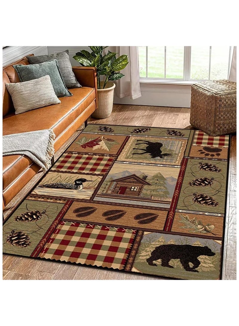 Anna 80 * 120cm Lordic Country Retro Living Room, Bedroom, Bedside Anti Slip And Wear Resistant Floor Mat - Image 5