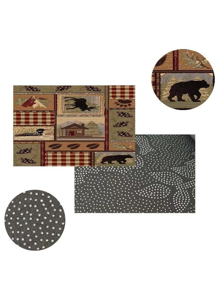 Anna 80 * 120cm Lordic Country Retro Living Room, Bedroom, Bedside Anti Slip And Wear Resistant Floor Mat - Image 2