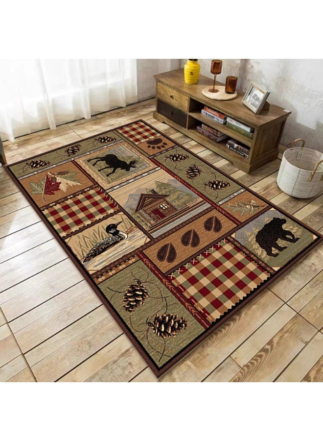 Anna 80 * 120cm Lordic Country Retro Living Room, Bedroom, Bedside Anti Slip And Wear Resistant Floor Mat - Image 3
