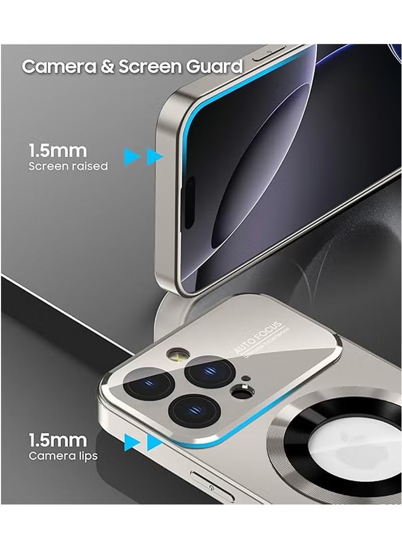 X-level Magnetic Case for iPhone 16 Pro Max,Camera Lens Protector with Full Window Cover,Visual Identity,Scratch-resistant Scrub,Waterproof Sweat-resistant Slim -Titanium Gray  - Image 3