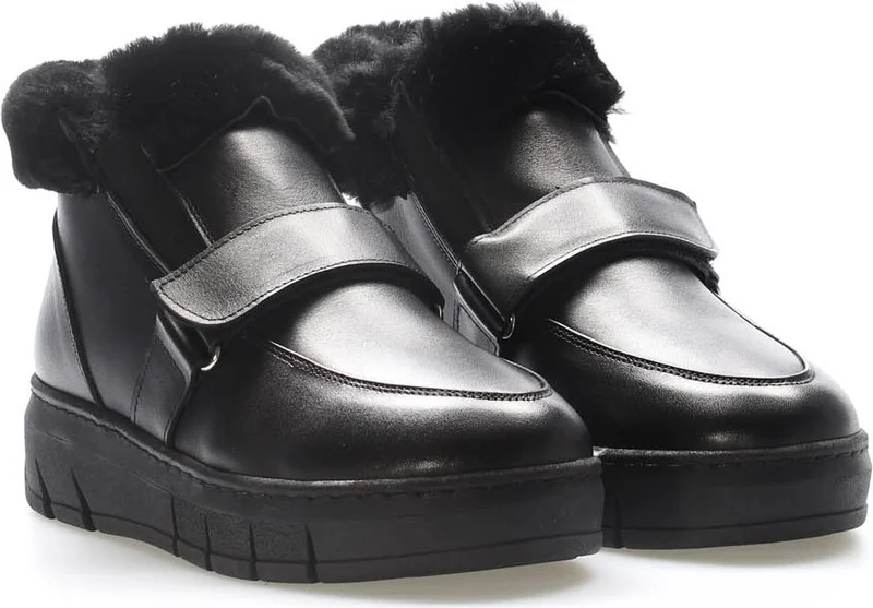 فاست ستيب Genuine Leather Fur Women's Classic Boots 916KZA3700