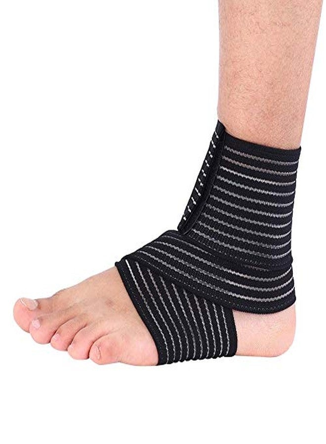 Zerone Ankle Brace, Adjustable Elastic Breathable Compression Ankle Support Wrap for Arthritis Reducing Swelling Achilles Tendonitis Injury Recovery(Black) - Image 1