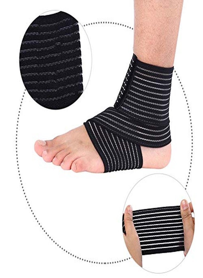 Zerone Ankle Brace, Adjustable Elastic Breathable Compression Ankle Support Wrap for Arthritis Reducing Swelling Achilles Tendonitis Injury Recovery(Black) - Image 5
