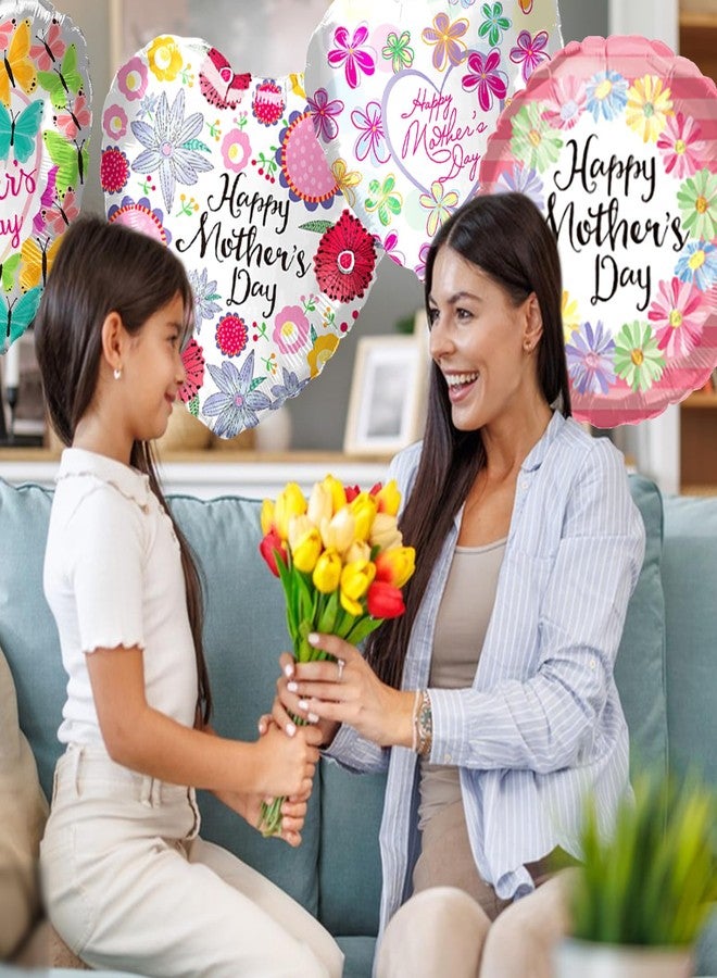 Totelux Mothers Day Balloons Kit 18'' Happy Mother’s Day Foil Balloons Flower Aluminum Balloons Set for Mothers Day Party Decoration Birthday Holiday Celebration Supplies (9Pcs) - Image 4