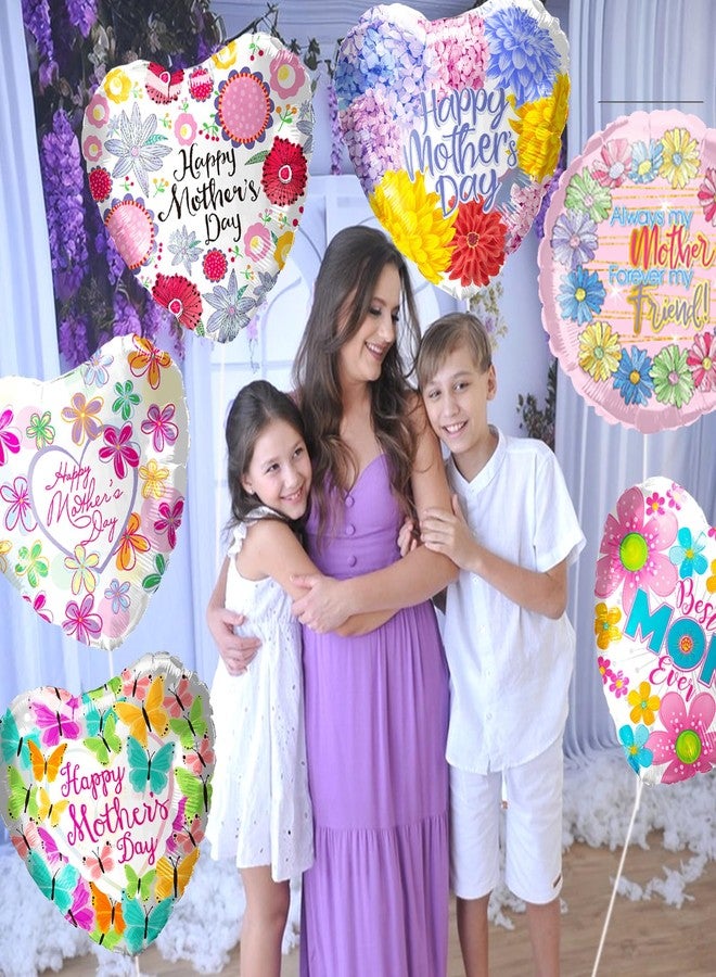 Totelux Mothers Day Balloons Kit 18'' Happy Mother’s Day Foil Balloons Flower Aluminum Balloons Set for Mothers Day Party Decoration Birthday Holiday Celebration Supplies (9Pcs) - Image 3