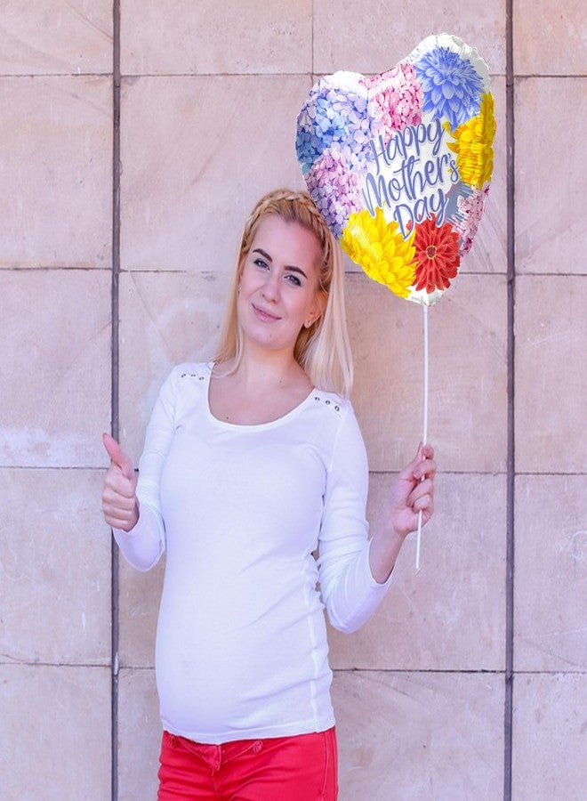 Totelux Mothers Day Balloons Kit 18'' Happy Mother’s Day Foil Balloons Flower Aluminum Balloons Set for Mothers Day Party Decoration Birthday Holiday Celebration Supplies (9Pcs) - Image 5