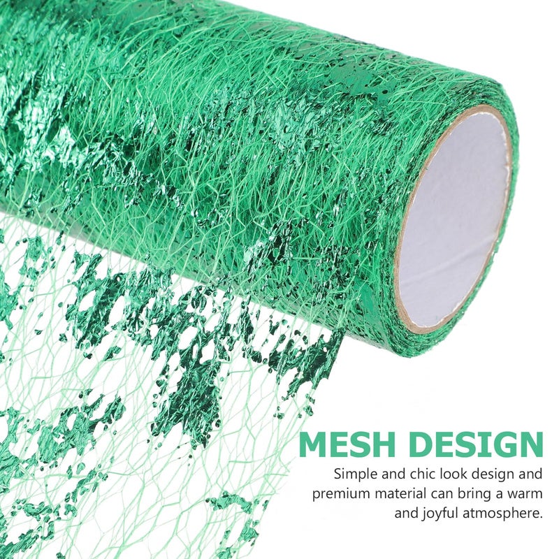 Grass Green Lace Mesh Table Runner for Wedding Dining Table Decoration Centerpiece - Image 4