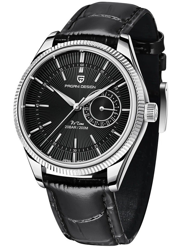 PAGANI DESIGN Mens Watch Waterproof Chronograph Date Watch for Men Leather Strap Quartz Movement Analog Watch Business Casual Gift for Men  - Image 1