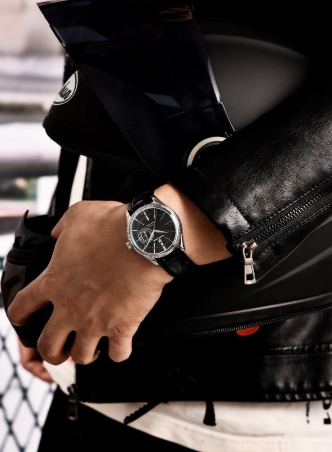 PAGANI DESIGN Mens Watch Waterproof Chronograph Date Watch for Men Leather Strap Quartz Movement Analog Watch Business Casual Gift for Men  - Image 3