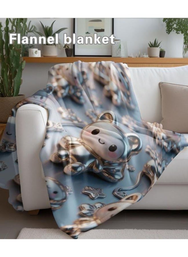 general Baby and children's cartoon flannel thin blanket (warm and comfortable, suitable for sleep, game use) 70cm*100cm - Image 1