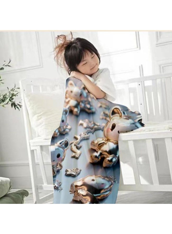 general Baby and children's cartoon flannel thin blanket (warm and comfortable, suitable for sleep, game use) 70cm*100cm - Image 3