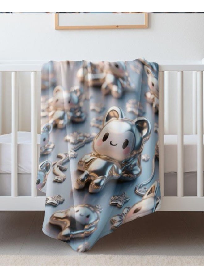 general Baby and children's cartoon flannel thin blanket (warm and comfortable, suitable for sleep, game use) 70cm*100cm - Image 5