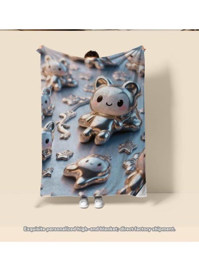 general Baby and children's cartoon flannel thin blanket (warm and comfortable, suitable for sleep, game use) 70cm*100cm - Image 4