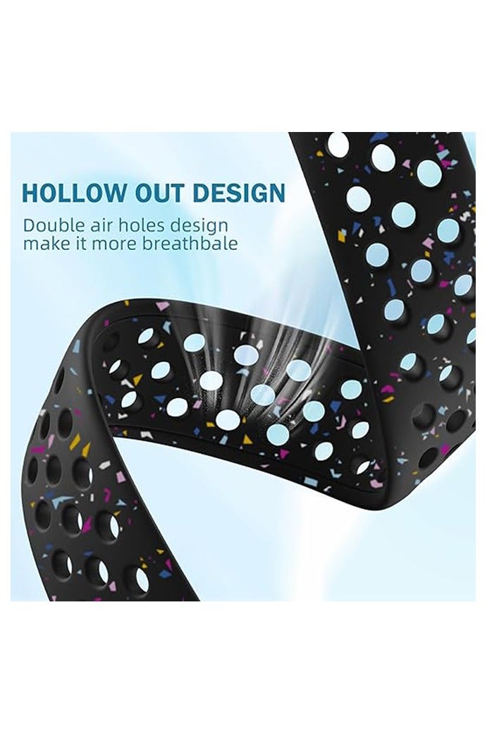 OLYSON Breathable Sport Band Compatible with Apple Watch Band 42mm 44mm 45mm 46mm 49mm for Women Men, Soft Eco-Friendly Silicone Band for iWatch Series 10/9/8/7/6/5/4/3/2/1 SE Ultra - Image 2