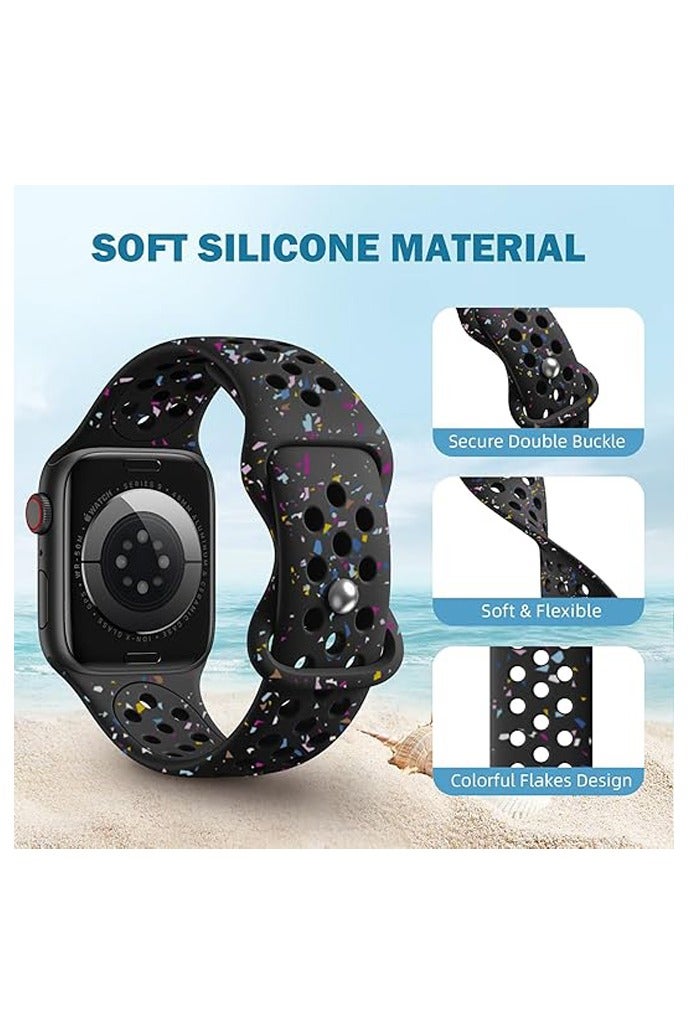 OLYSON Breathable Sport Band Compatible with Apple Watch Band 42mm 44mm 45mm 46mm 49mm for Women Men, Soft Eco-Friendly Silicone Band for iWatch Series 10/9/8/7/6/5/4/3/2/1 SE Ultra - Image 4