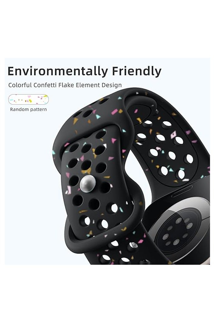 OLYSON Breathable Sport Band Compatible with Apple Watch Band 42mm 44mm 45mm 46mm 49mm for Women Men, Soft Eco-Friendly Silicone Band for iWatch Series 10/9/8/7/6/5/4/3/2/1 SE Ultra - Image 5