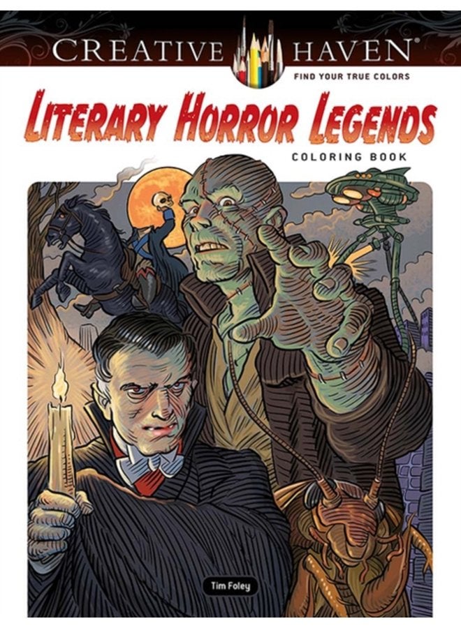 Creative Haven Literary Horror Legends Coloring Book - Paperback