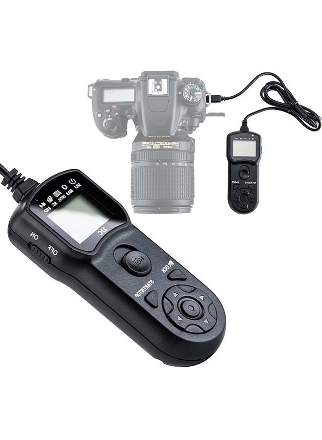 JJC Intervalometer Timer Remote Shutter Cord for Nikon P1000 P7700 P7800 D3100 D3200 D3300 D5000 D5100 D5200 D5300 D5500 D5600 D7000 D7100 D7200 D7500 D600 D610 D750 Df Z6 Z7, Replace Nikon MC-DC2 - Image 1