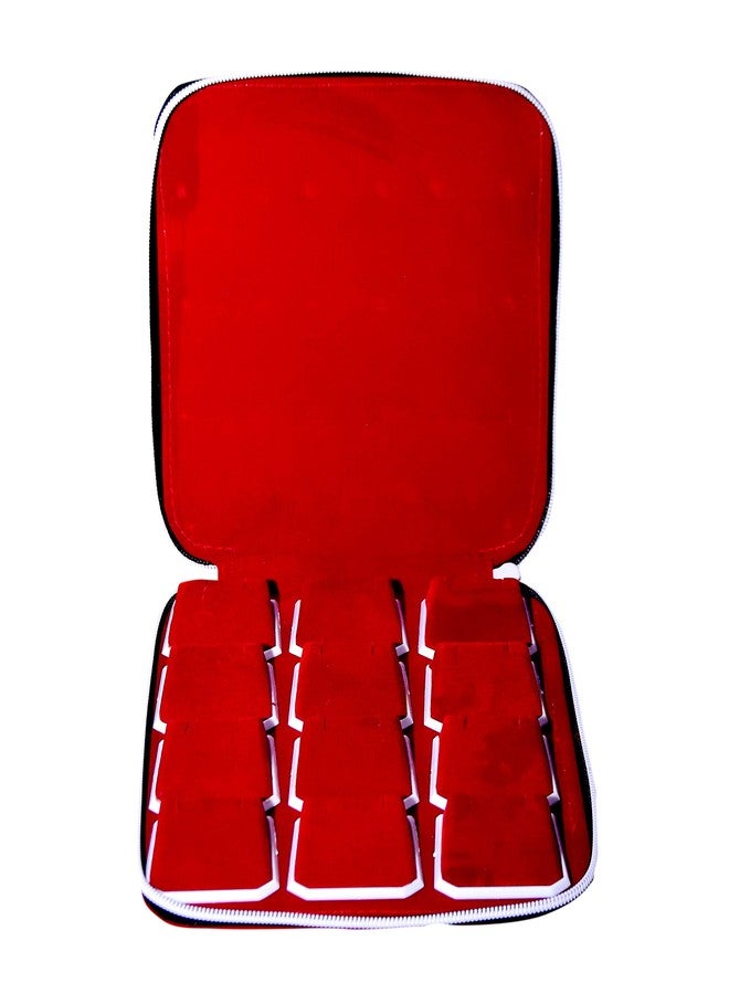 Box Queen Ideal Red Velvet 12 Set Earring Or Studs Big Jewellery Box For Women (Pack Of 1) (Size 8 * 7) - Image 1