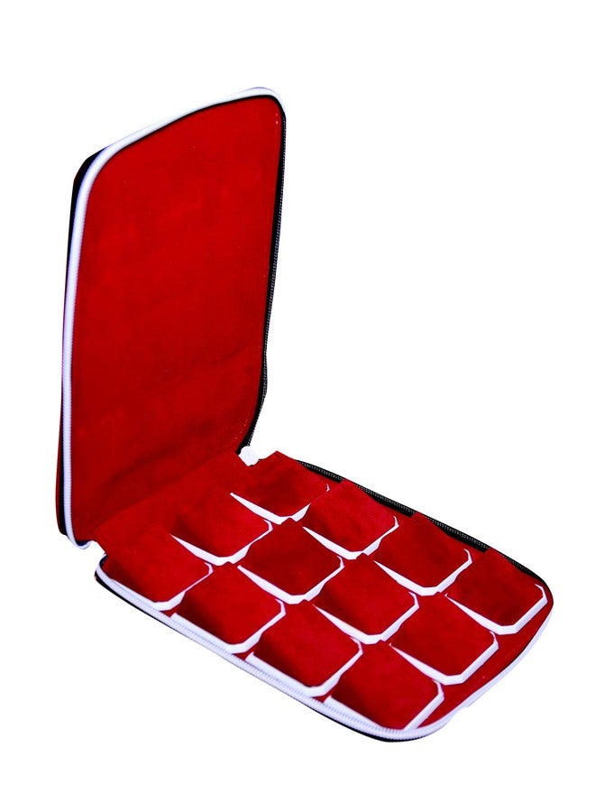Box Queen Ideal Red Velvet 12 Set Earring Or Studs Big Jewellery Box For Women (Pack Of 1) (Size 8 * 7) - Image 2