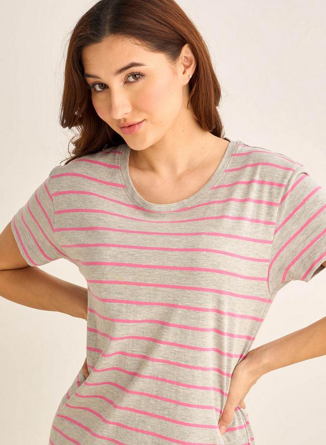 Splash FAV Night Dress Short Sleeves Printed - Image 4